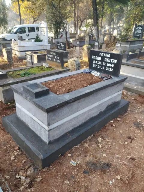 Aile mezarı için granit mezar uygulaması — Antep Mezarcı