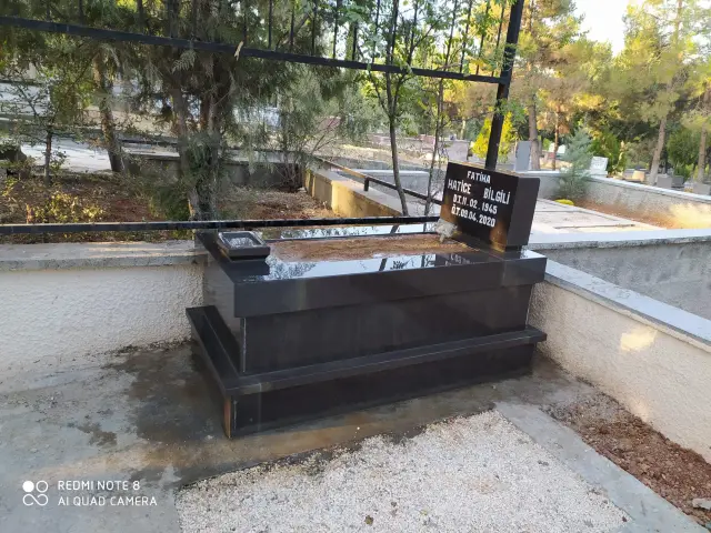 Gri granit mezar kaplaması — Antep Mezarcı